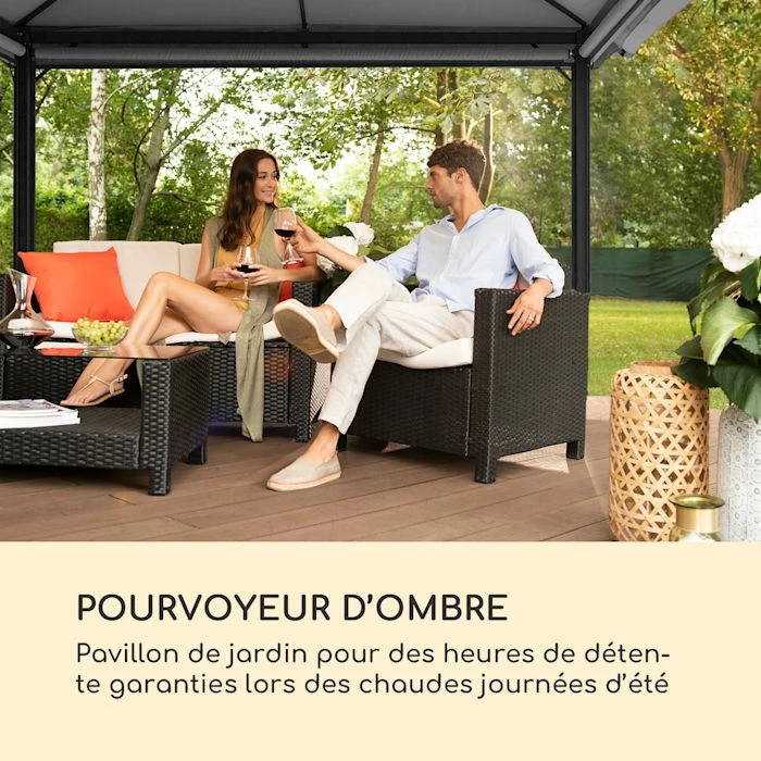 Acheter 🛒 Blumfeldt Pavillons Pour Réceptions Grandezza Cortina Pavillon De Jardin 🤩 2 Acheter 🛒 Blumfeldt Pavillons Pour Réceptions Grandezza Cortina Pavillon De Jardin 🤩 – Image 2