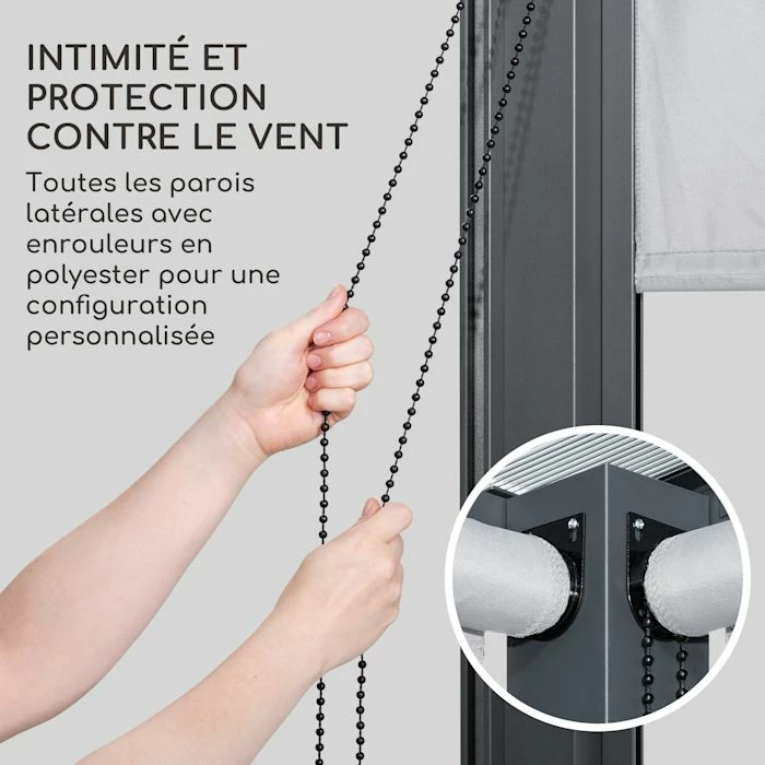 Nouveau 🛒 Blumfeldt Pavillons Pour Réceptions Pantheon Cortina Solid Sky Pergola 💯 3 Nouveau 🛒 Blumfeldt Pavillons Pour Réceptions Pantheon Cortina Solid Sky Pergola 💯 – Image 3