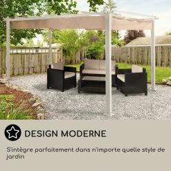 Remise 🔔 Blumfeldt Pavillons Pour Réceptions Pantheon Pergola Tubes Carrés D'aluminium 🧨 -Jardin-et-Bricolage Soldes 10035878 FR 0006 usp