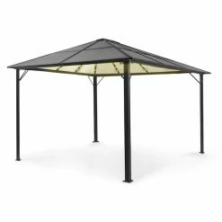 Bon marché 😉 Blumfeldt Pavillons Pour Réceptions Pantheon Solid Sky Ambient Solar Pergola Avec Toit 3x4m 🤩