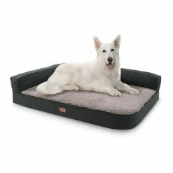 Grosses soldes 🎁 Brunolie Accessoires Pour Animaux Odin Lit Pour Chien Matelas Lavable Orthopédique Antidérapant Respirant Mousse à Mémoire De Forme Taille L (120 × 12 × 80 Cm) 👏