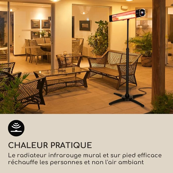 Le moins cher ⭐ Blumfeldt Chauffages Radiants Et Poêles De Jardin Dark Wave Stand Radiateur Infrarouge 🛒 2 Le moins cher ⭐ Blumfeldt Chauffages Radiants Et Poêles De Jardin Dark Wave Stand Radiateur Infrarouge 🛒 – Image 2