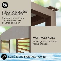 Meilleure vente 😉 Blumfeldt Pavillons Pour Réceptions Valence Gazébo 3x3 M 🌟 -Jardin-et-Bricolage Soldes 10040111 fr 0005 logo