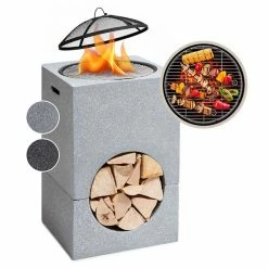 Tout neuf 🔥 Chauffages Radiants Et Poêles De Jardin Blumfeldt Monolith Braséro Avec Grill ⭐