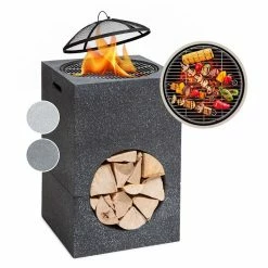 Tout neuf 😀 Chauffages Radiants Et Poêles De Jardin Blumfeldt Monolith Braséro Avec Grill 💯