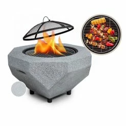 Nouveau 🎉 Chauffages Radiants Et Poêles De Jardin Blumfeldt Diamond Bol De Feu Avec Grill 🎉