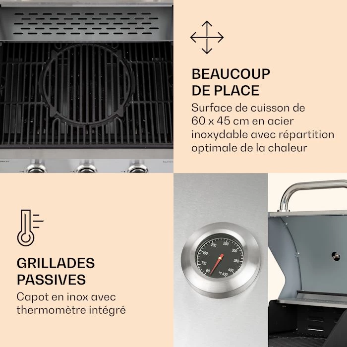 De gros 🎉 Klarstein Grills Et Barbecues Barbecue à Gaz Lucifer 3 🤩 4 De gros 🎉 Klarstein Grills Et Barbecues Barbecue à Gaz Lucifer 3 🤩 – Image 4