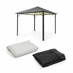Meilleure affaire 👍 Blumfeldt Pavillons Pour Réceptions Panthéon Solid Sky Ambient Solar Pergola 🛒