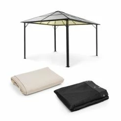 Vente flash 🧨 Blumfeldt Pavillons Pour Réceptions Panthéon Solid Sky Ambient Solar Pergola 💯